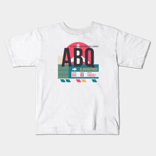 Albuquerque (ABQ) Airport // Sunset Baggage Tag Kids T-Shirt